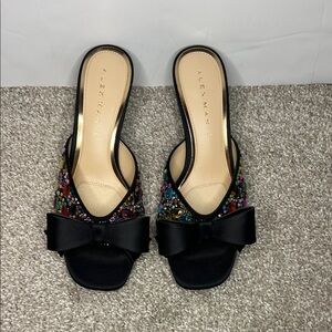 Alex Marie Black Multicolor Beaded Mules